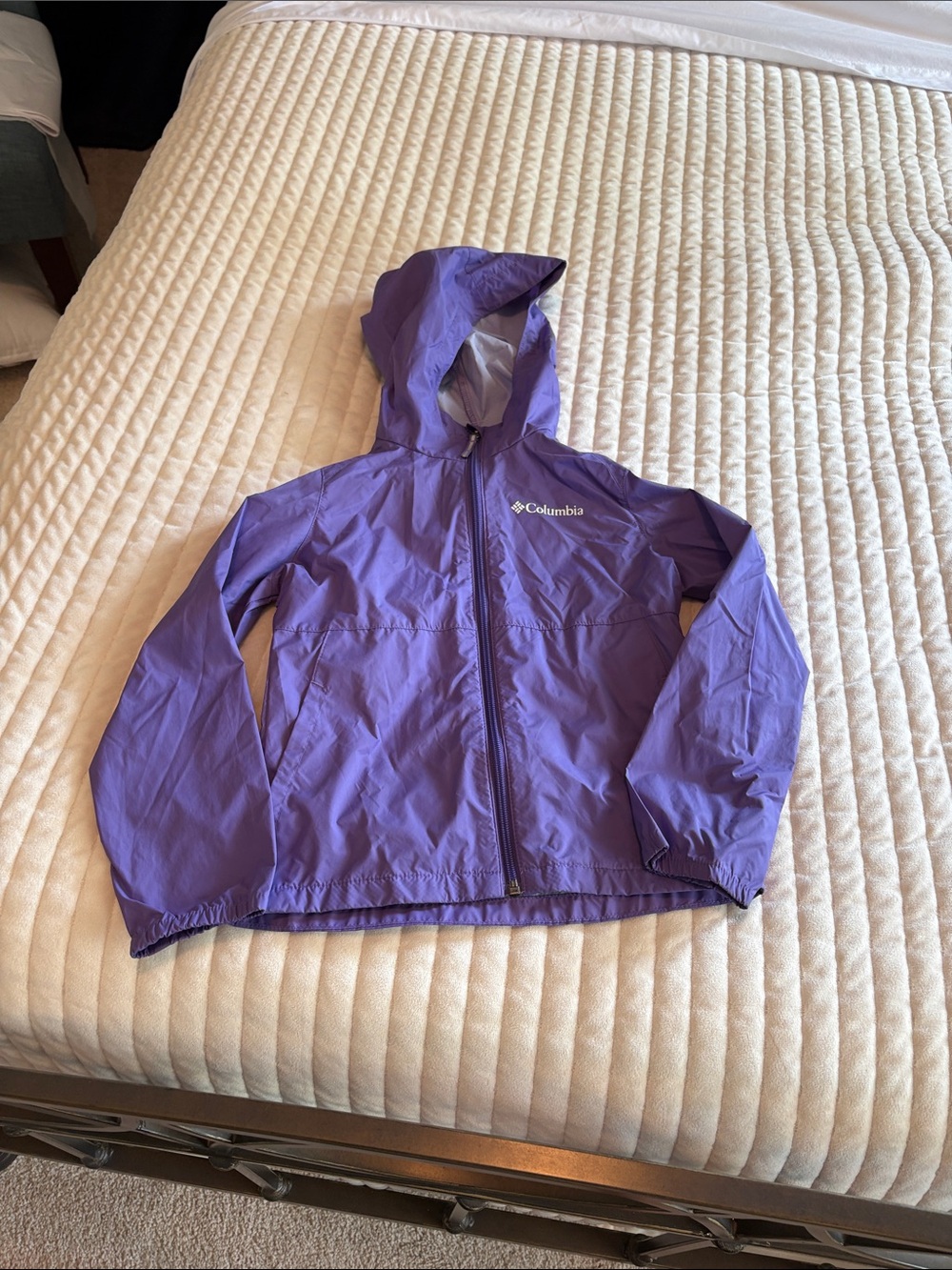 Columbia Purple Hooded Kids Raincoat - Picture 2 of 7